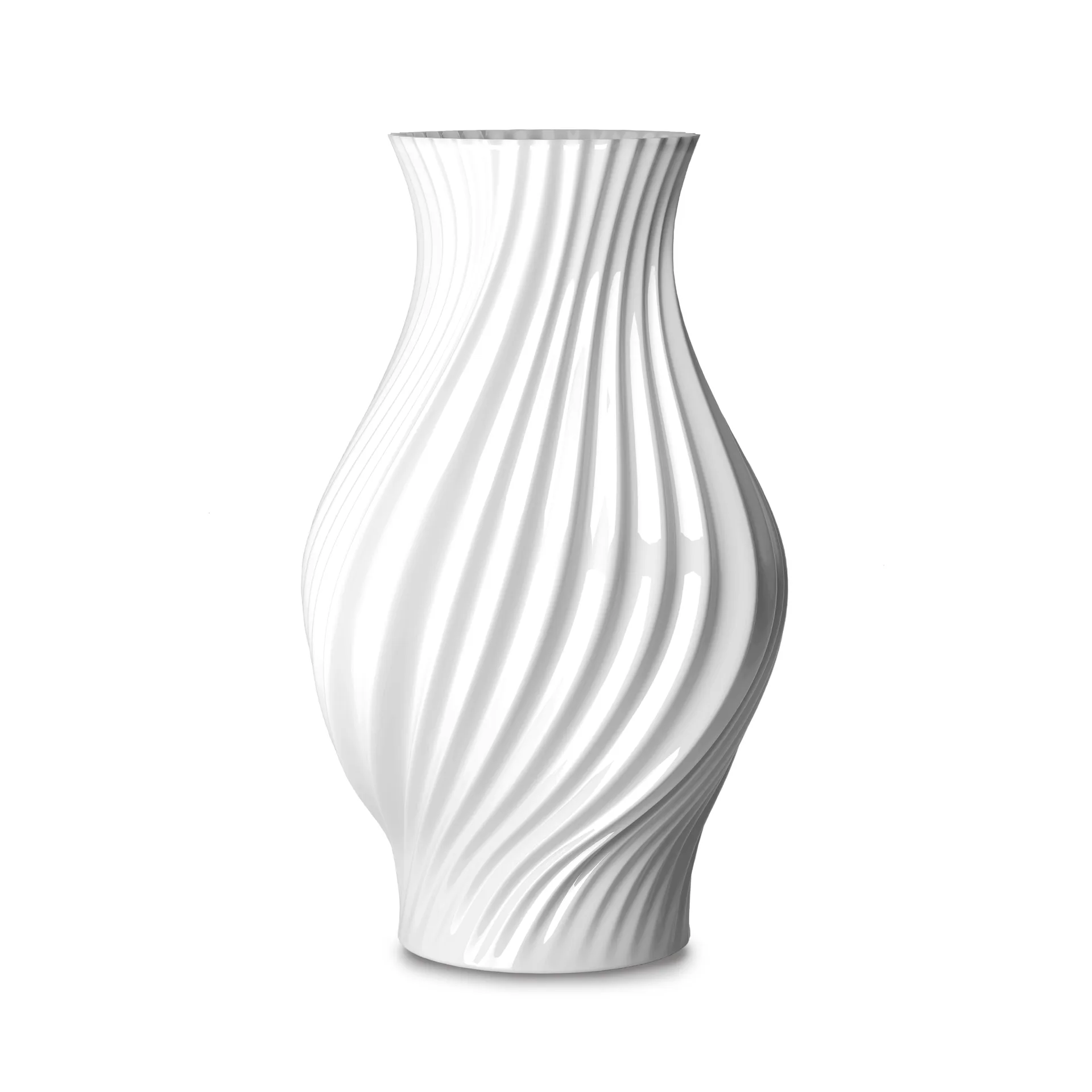 Twist vaas 25 cm, Wit Lyngby Porcelæn