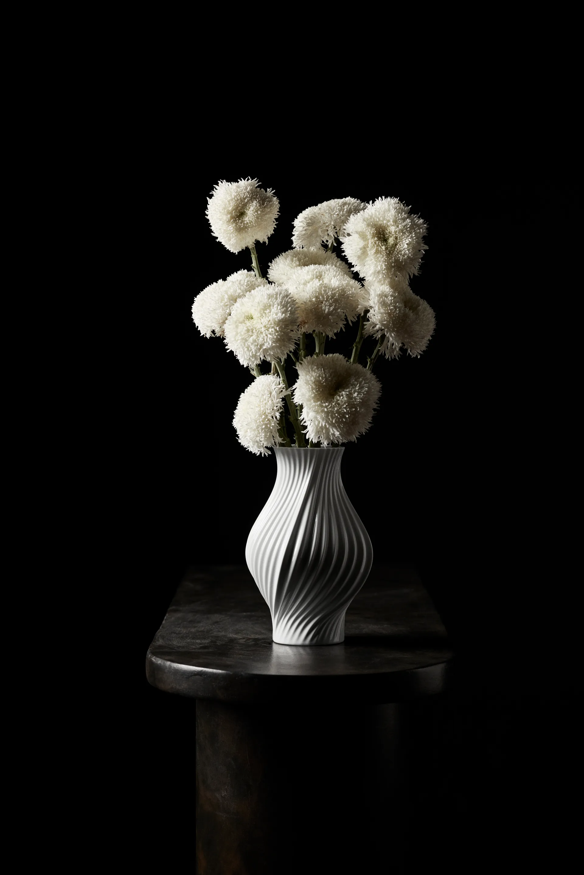 Twist vaas 25 cm, Wit Lyngby Porcelæn