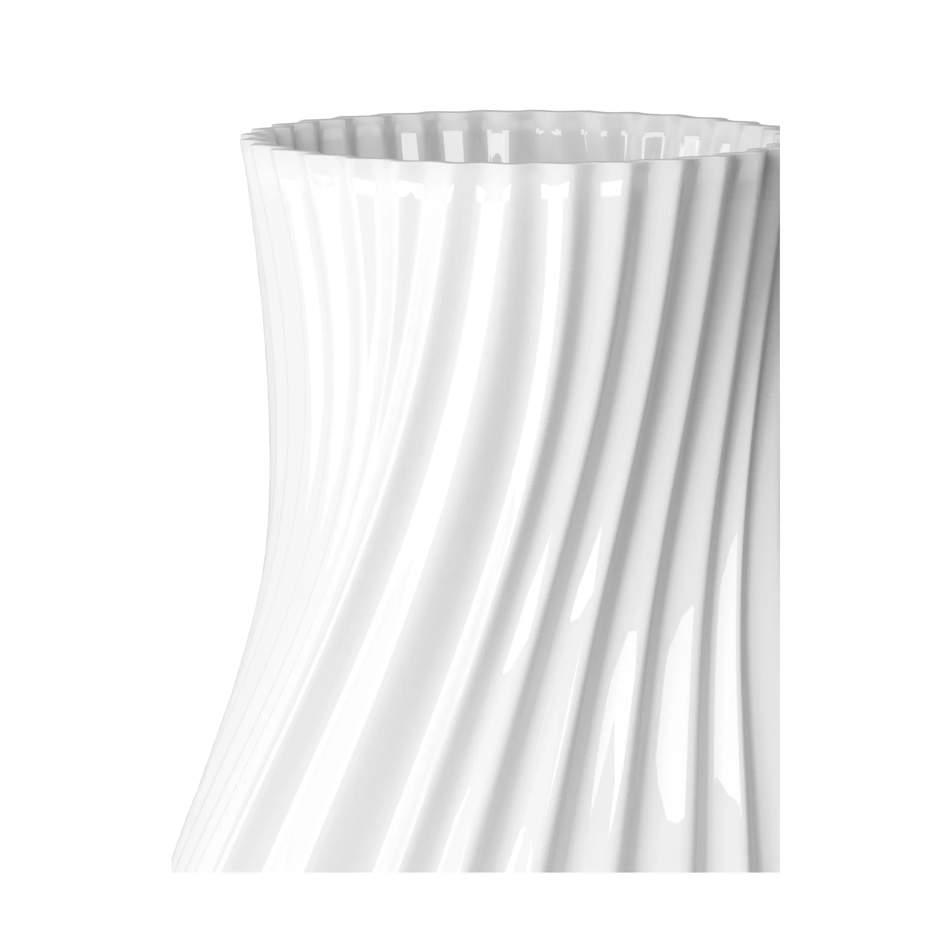 Twist vaas 31 cm, Wit Lyngby Porcelæn