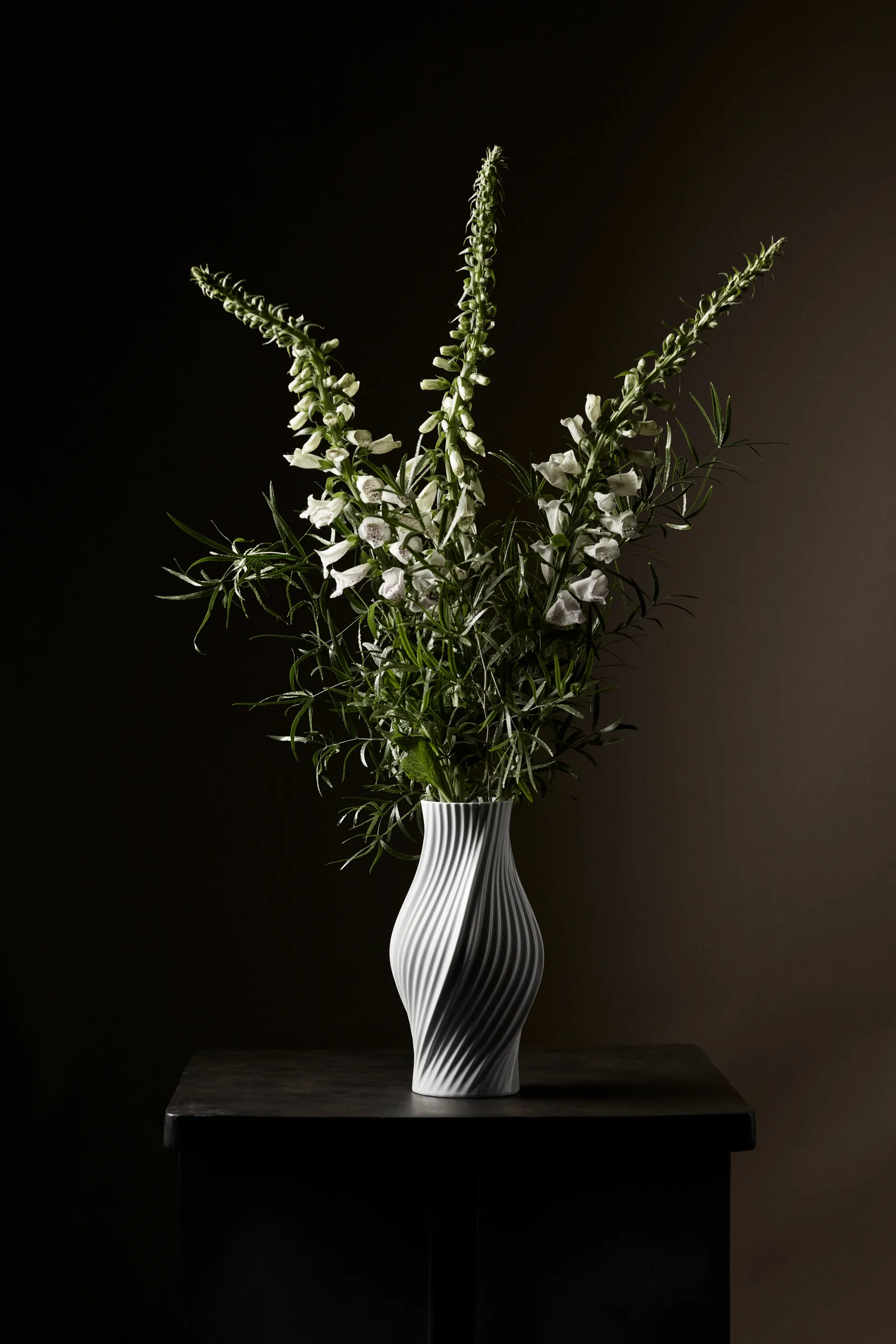 Twist vaas 31 cm, Wit Lyngby Porcelæn