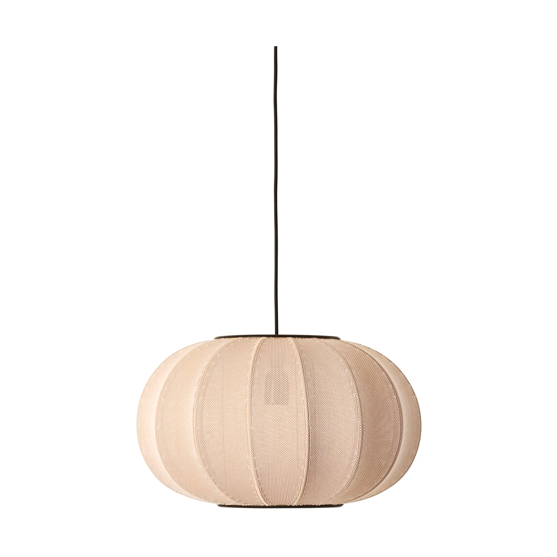 Knit-Wit 45 Oval hanglamp, Sand stone Made By Hand