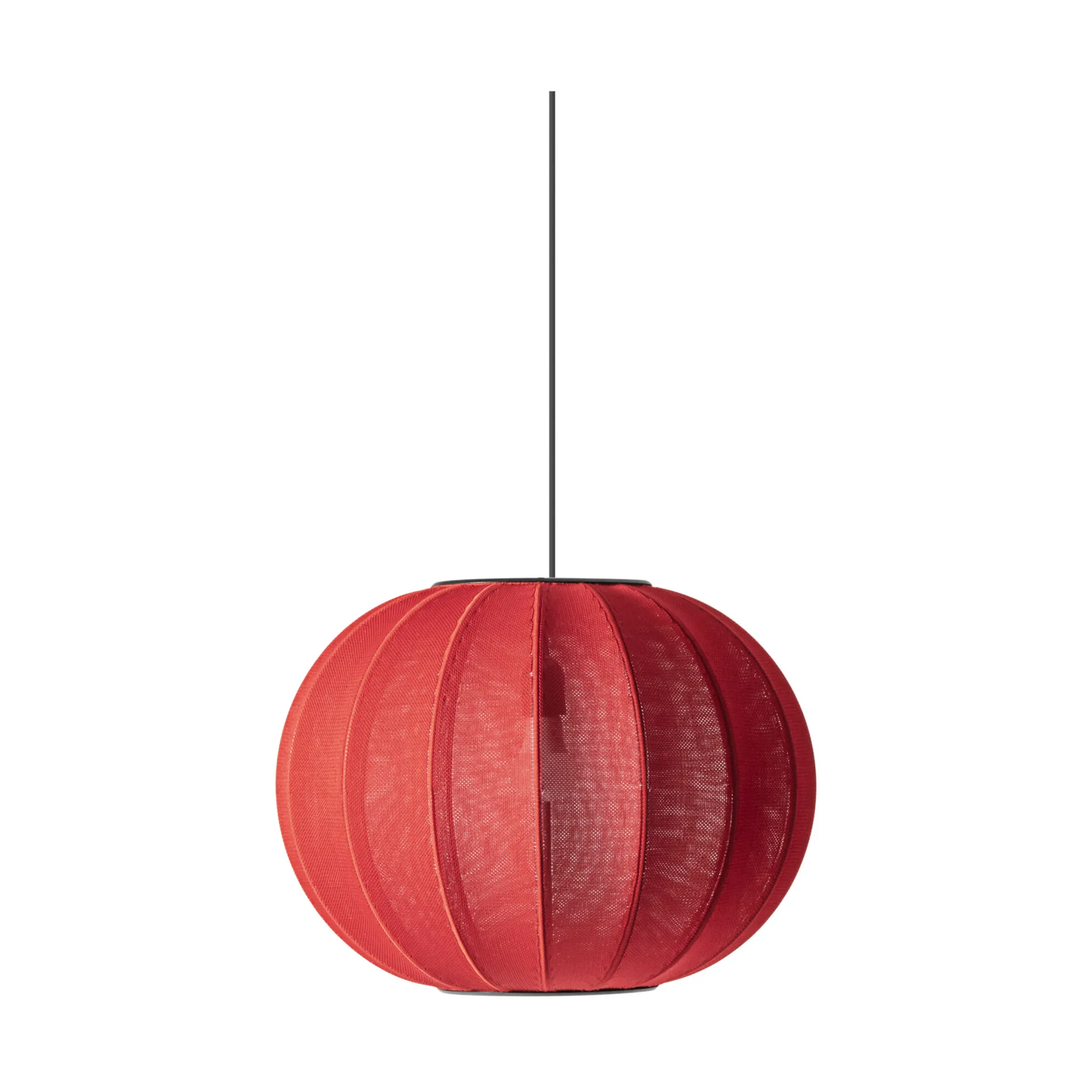 Knit-Wit 45 Round hanglamp, Maple red Made By Hand