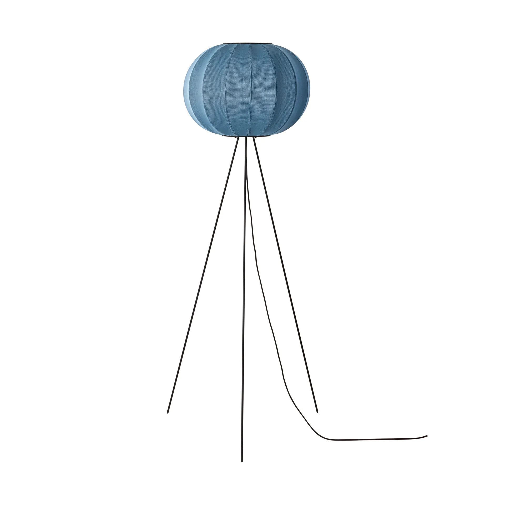 Knit-Wit 45 Round High vloerlamp, Blue stone Made By Hand