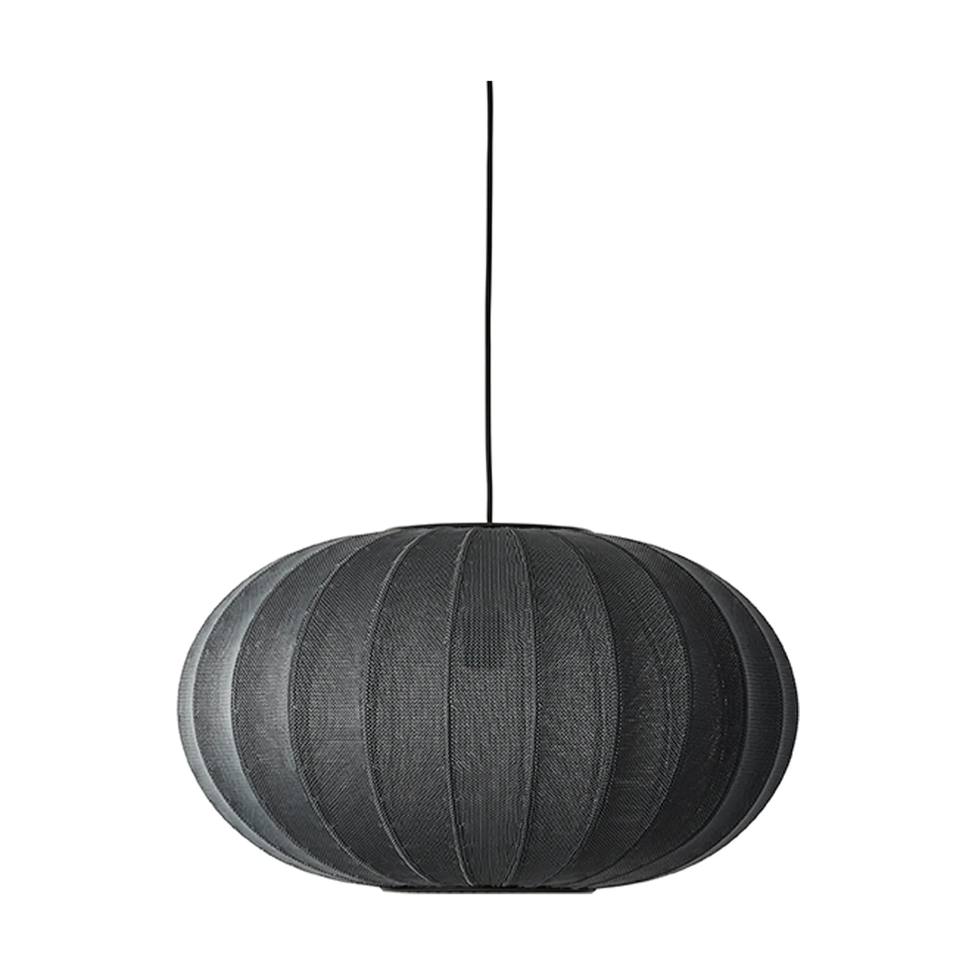 Knit-Wit 57 Oval hanglamp, Black Made By Hand