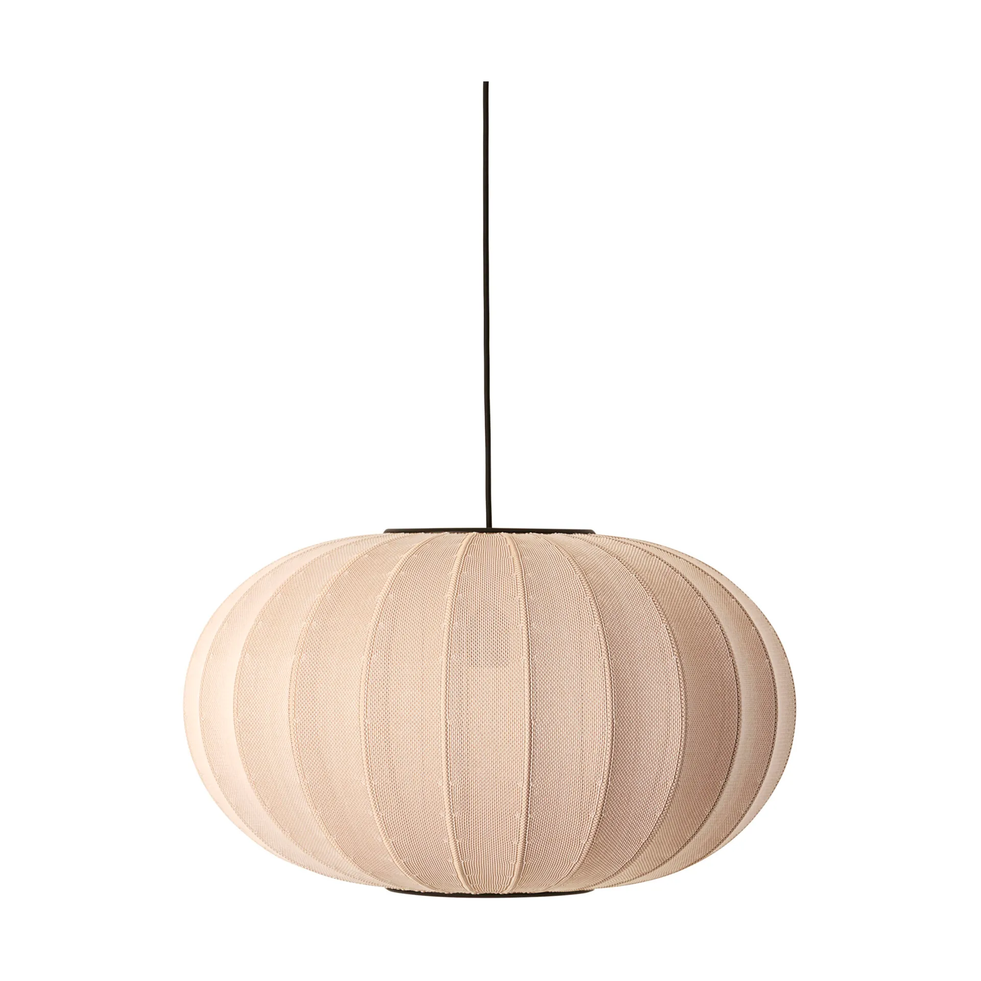 Knit-Wit 57 Oval hanglamp, Sand stone Made By Hand