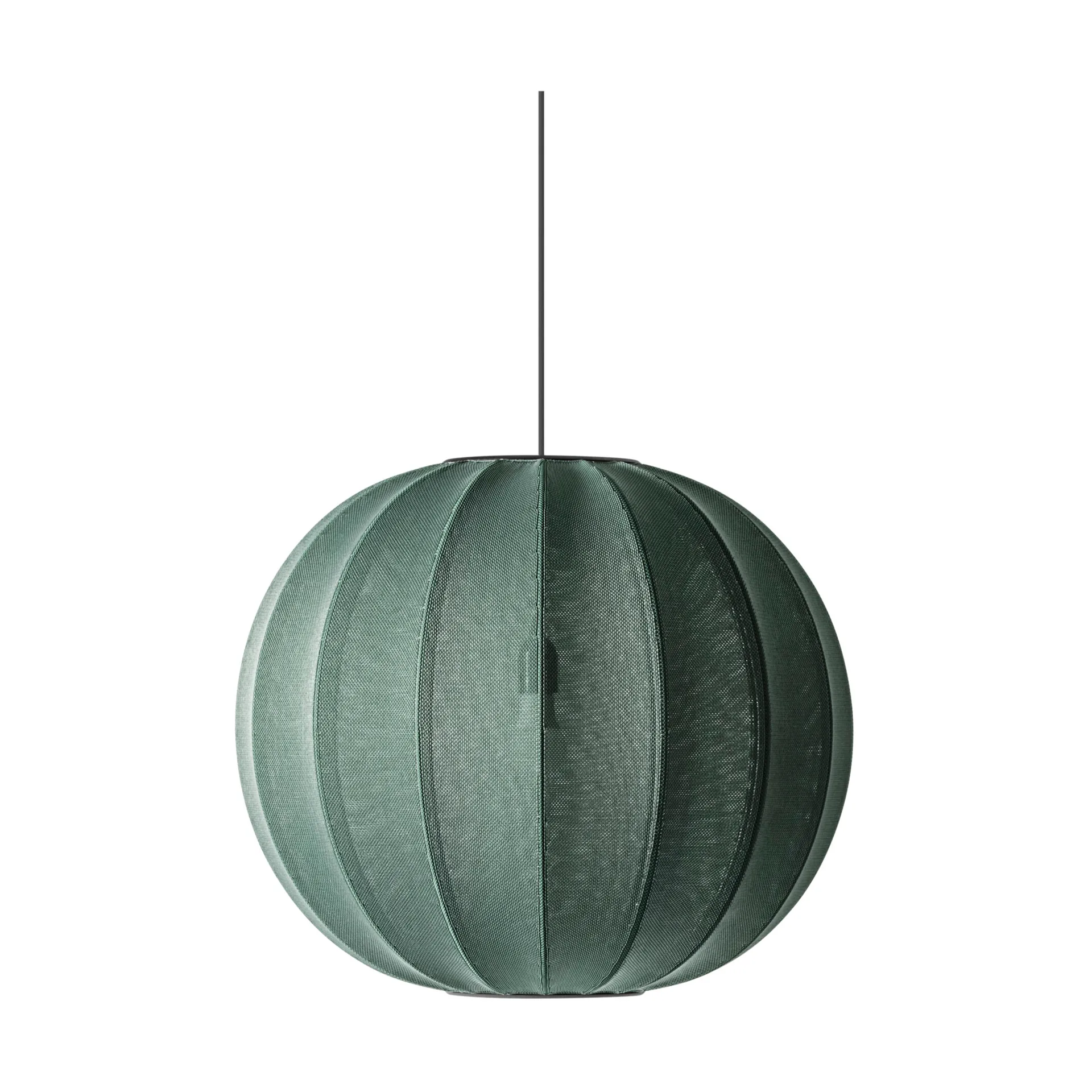 Knit-Wit 60 Round hanglamp, Tweed green Made By Hand