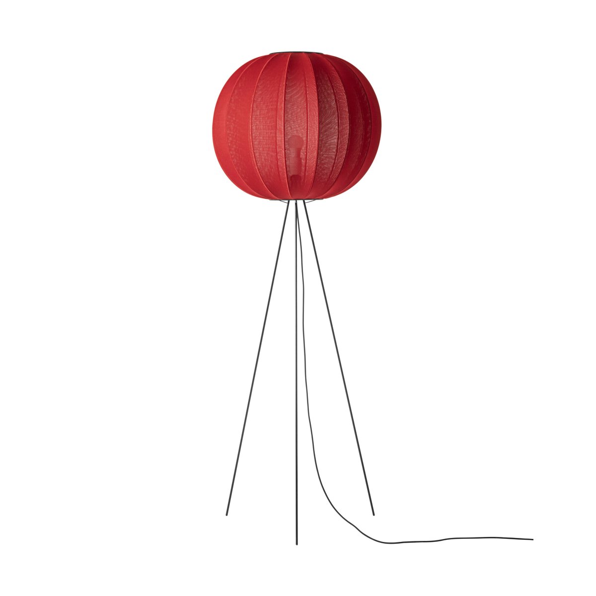 Made By Hand Knit-Wit 60 Round High vloerlamp Maple red