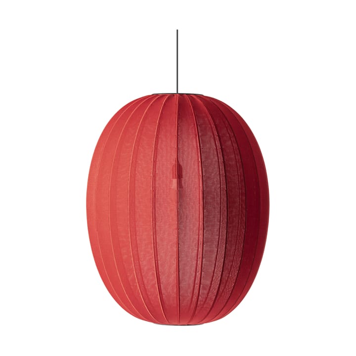 Knit-Wit 65 High Oval hanglamp - Maple red - Made By Hand