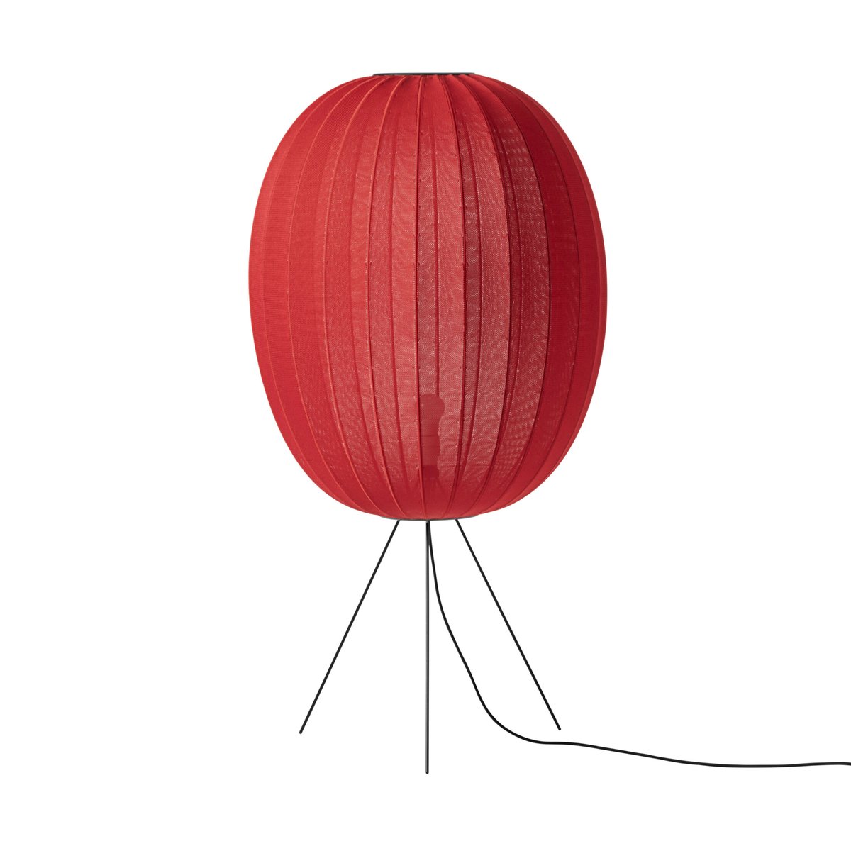 Made By Hand Knit-Wit 65 High Oval Medium vloerlamp Maple red