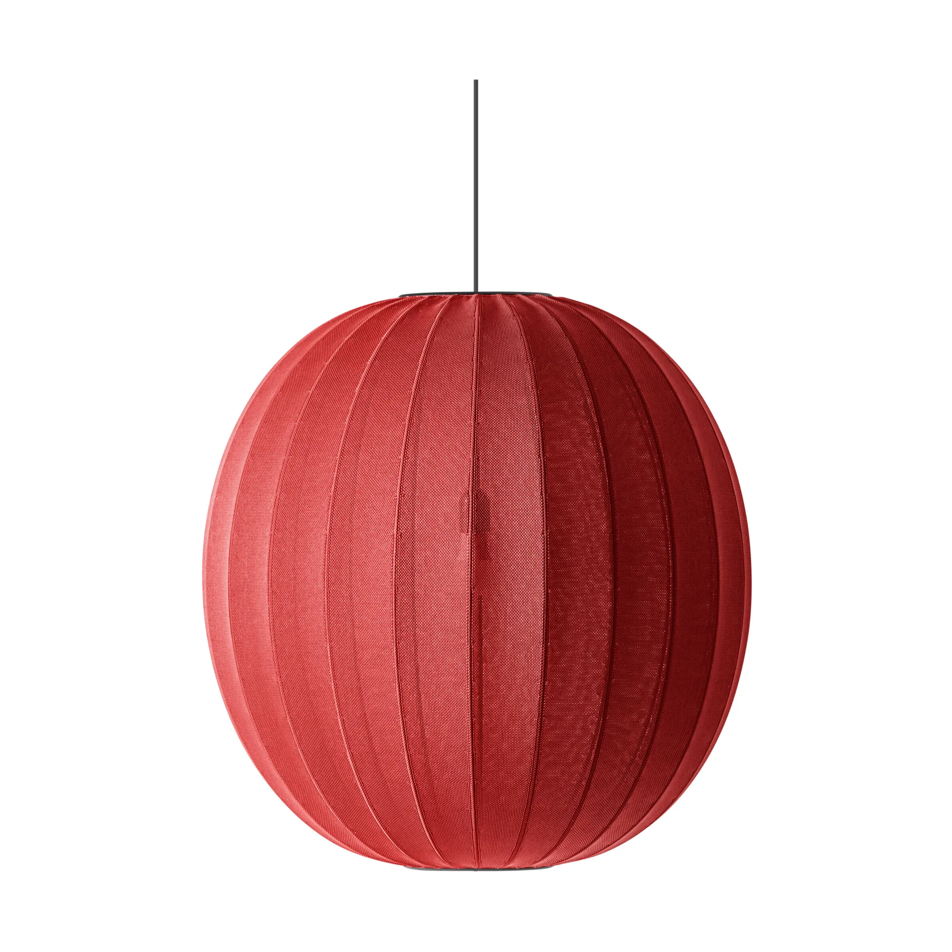 Knit-Wit 75 Round hanglamp, Maple red Made By Hand