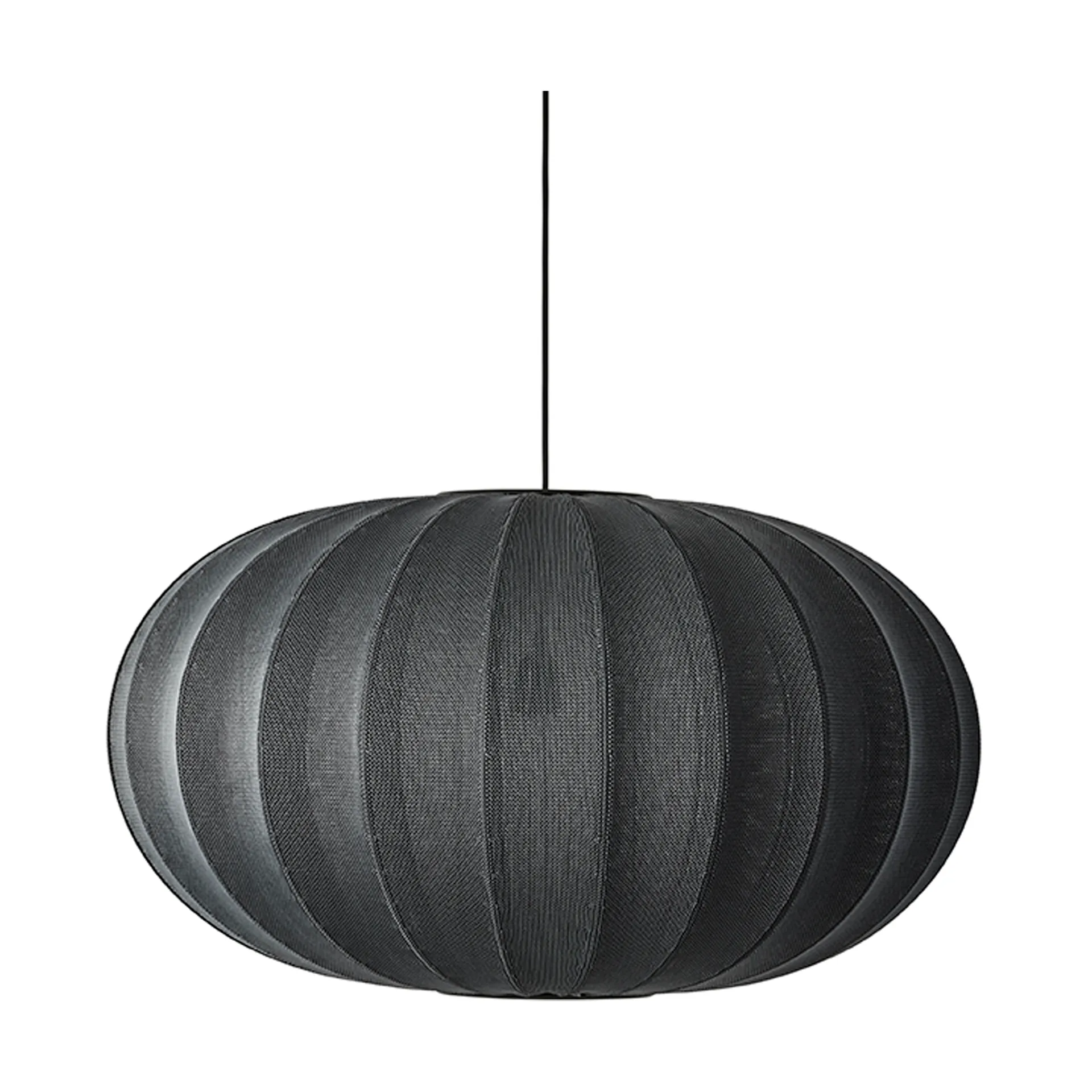 Knit-Wit 76 Oval hanglamp, Black Made By Hand