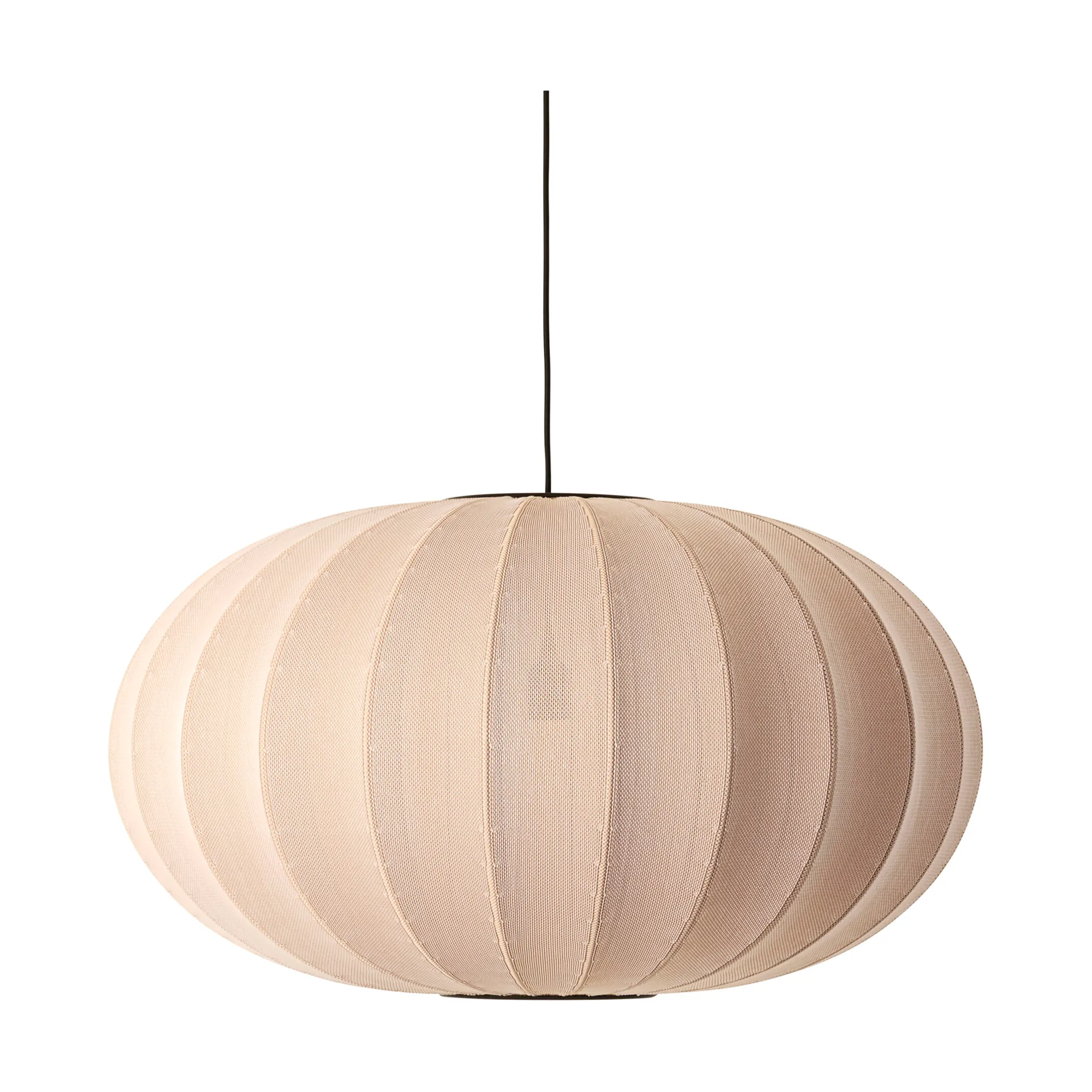 Knit-Wit 76 Oval hanglamp, Sand stone Made By Hand