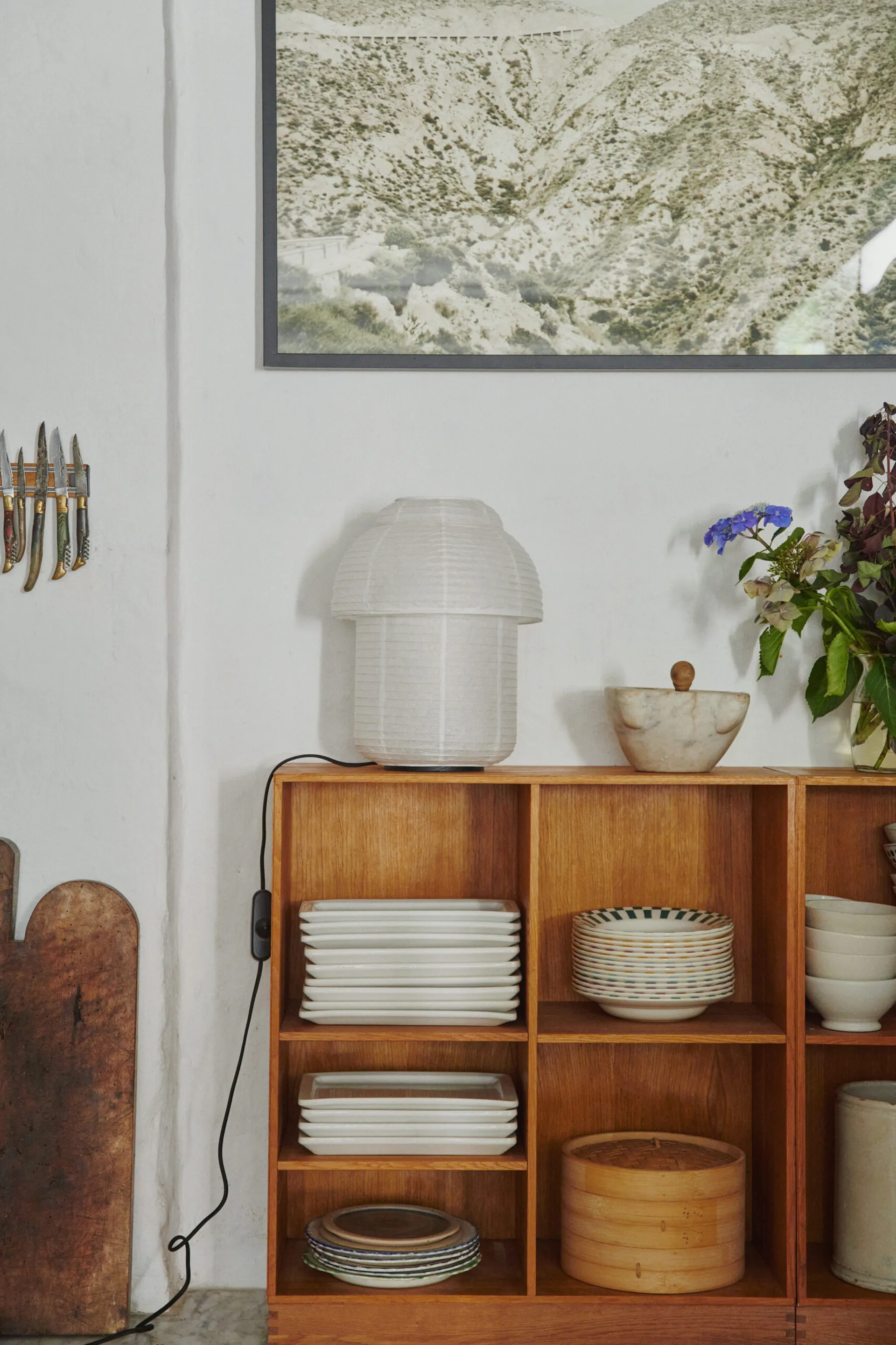 Papier Double tafellamp Ø30 cm, White Made By Hand