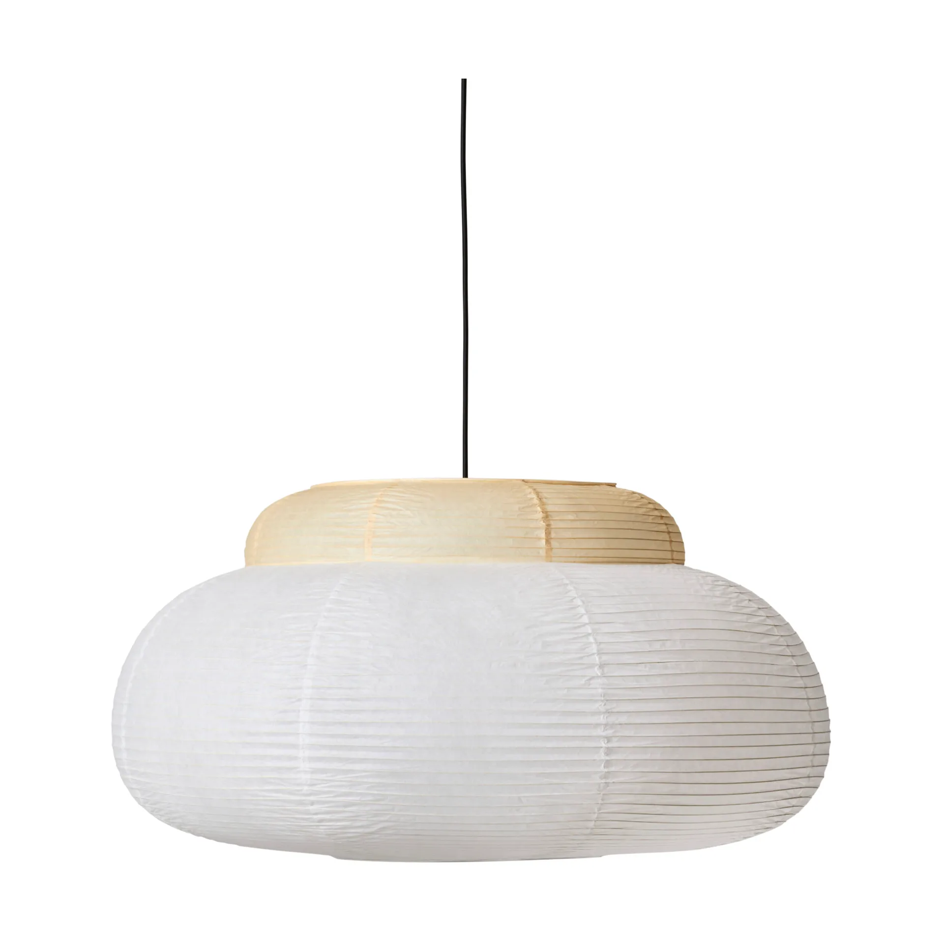 Papier Single hanglamp Ø80 cm, Soft yellow Made By Hand