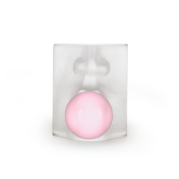 Bubbles glazen sculptuur - Wit-roze - Målerås glasbruk