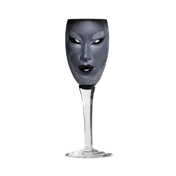 Electra wijnglas - zwart - Målerås glasbruk