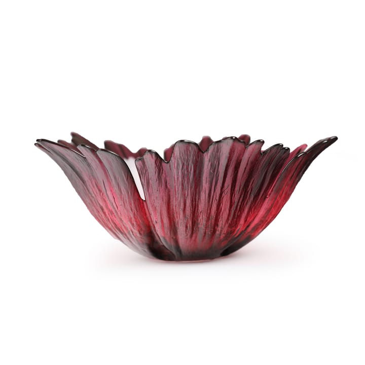 Fleur glazen schaaltje rood-roze, klein Ø19 cm Målerås Glasbruk