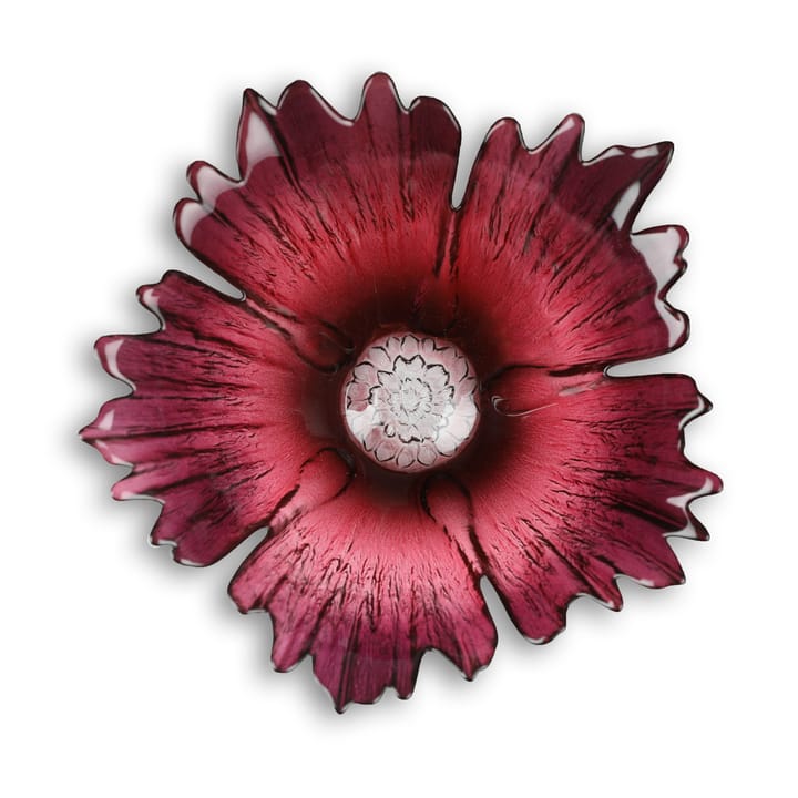 Fleur glazen schaaltje rood-roze, klein Ø19 cm Målerås Glasbruk