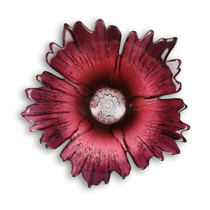 Fleur glazen schaaltje rood-roze - klein Ø19 cm - Målerås Glasbruk