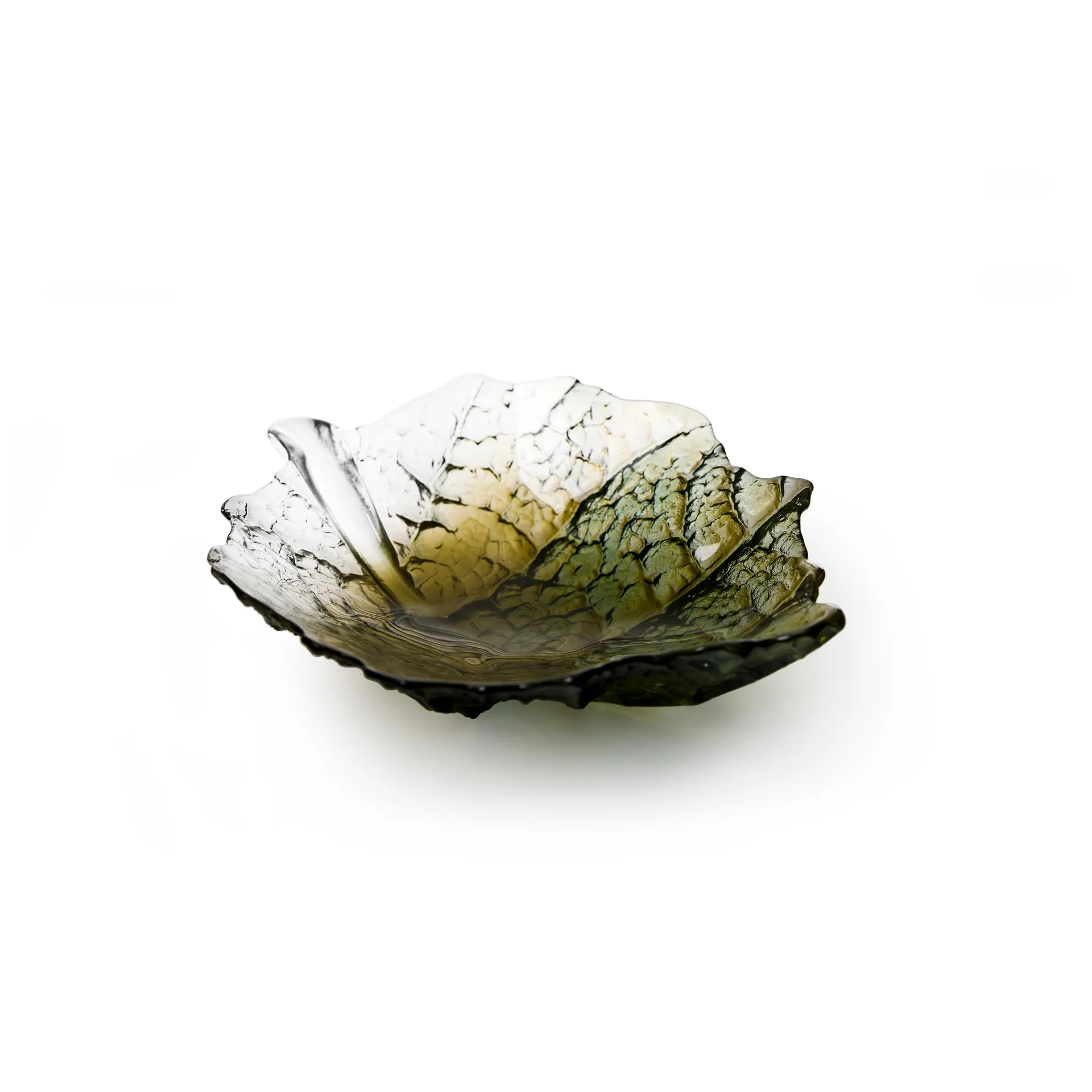 Folia schaal medium, Bosgroen Målerås Glasbruk