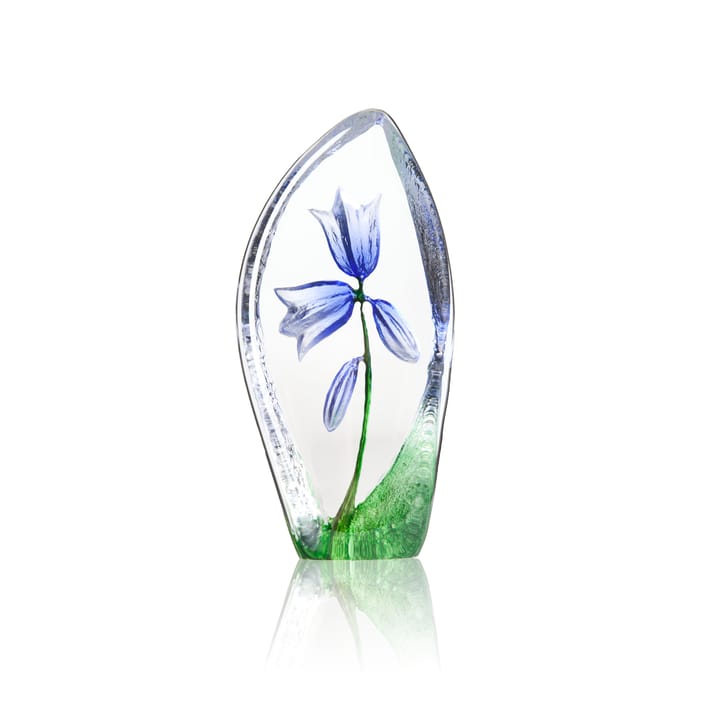 Grasklokje glazen sculptuur - Blauw - Målerås glasbruk