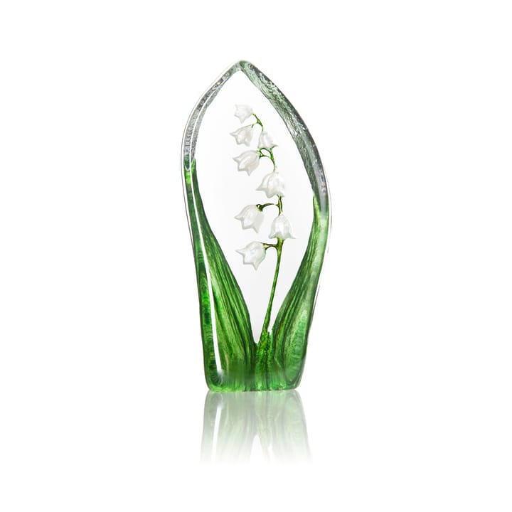 Lelietje-van-dalen glazen sculptuur - Wit - Målerås Glasbruk