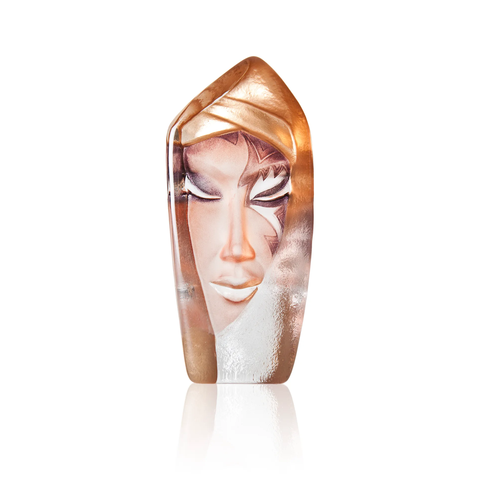 Masq Batzeba glazen sculptuur, Goud Målerås Glasbruk