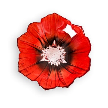 Poppy kom klein - Rood-zwart - Målerås Glasbruk