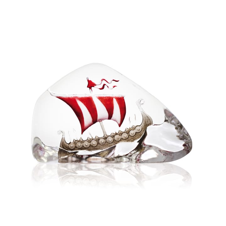 Vikingschip glazen sculptuur - Groot - Målerås glasbruk