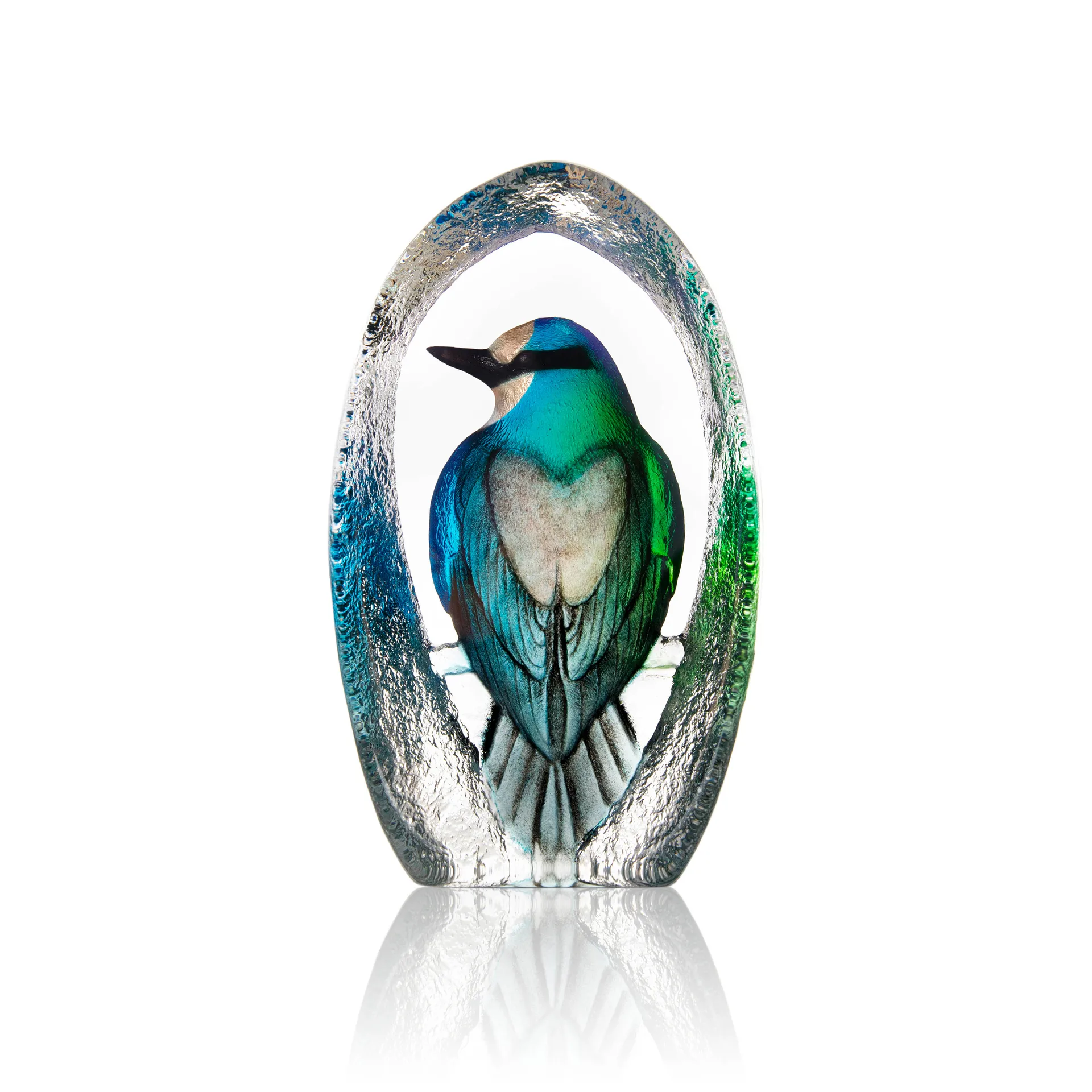 Wildlife Colorina glazen sculptuur 17,5 cm, Blauw Målerås Glasbruk