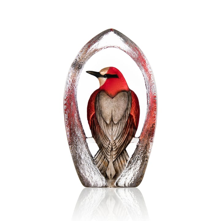 Wildlife Colorina glazen sculptuur Ltd Ed 27 cm - Rood - Målerås glasbruk