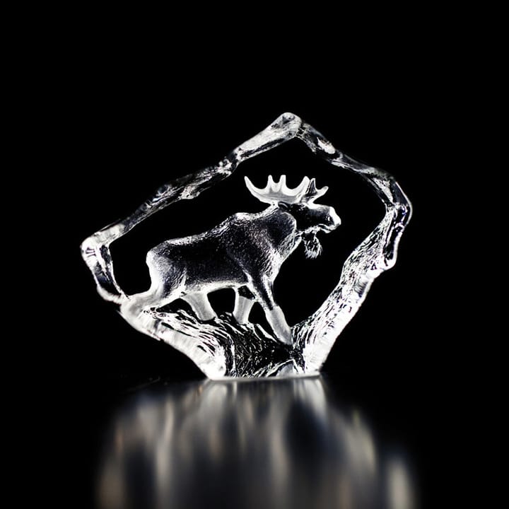 Wildlife elandenstier glazen sculptuur - Mini - Målerås Glasbruk