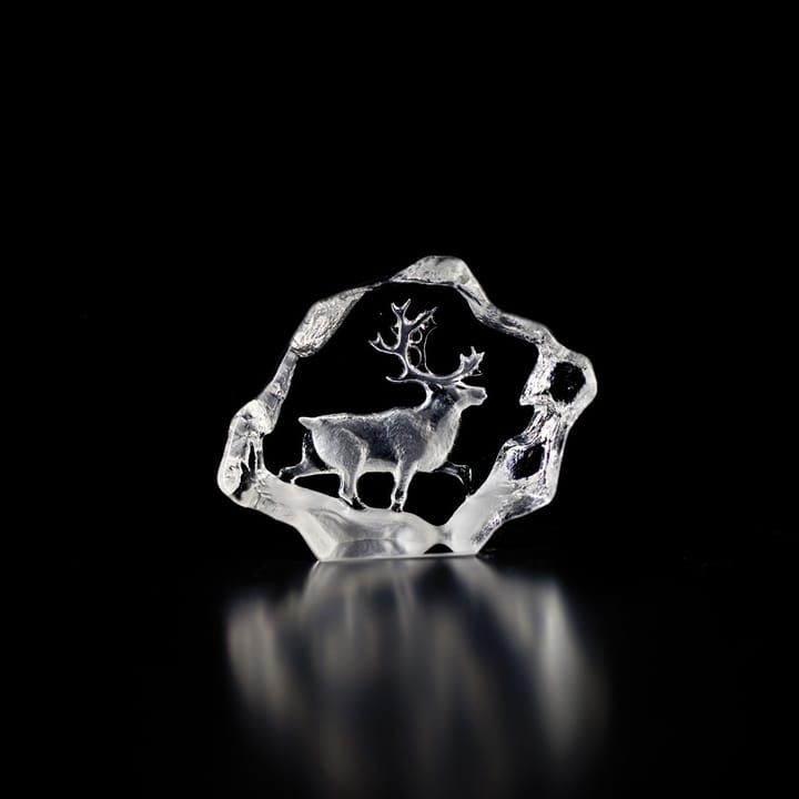 Wildlife rendier glazen sculptuur, Mini Målerås Glasbruk
