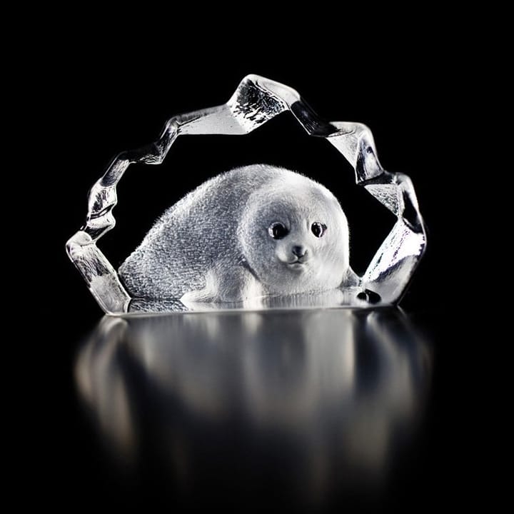 Wildlife Zeeleeuw sculptuur - glas - Målerås glasbruk