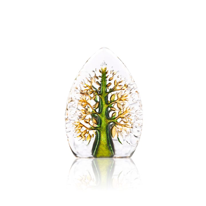 Yggdrasil glazen sculptuur groen-geel - Mini - Målerås glasbruk