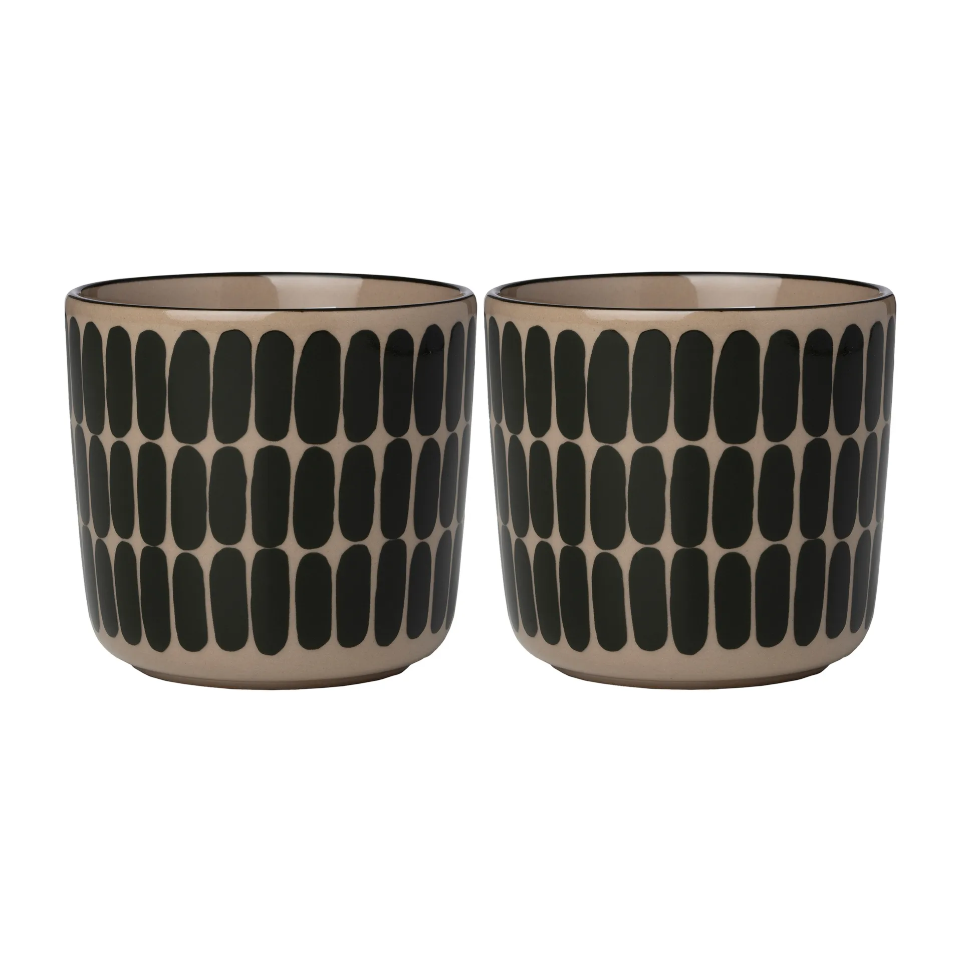 Alku koffiekop zonder oor 20 cl 2-pack, Bruin-groen Marimekko