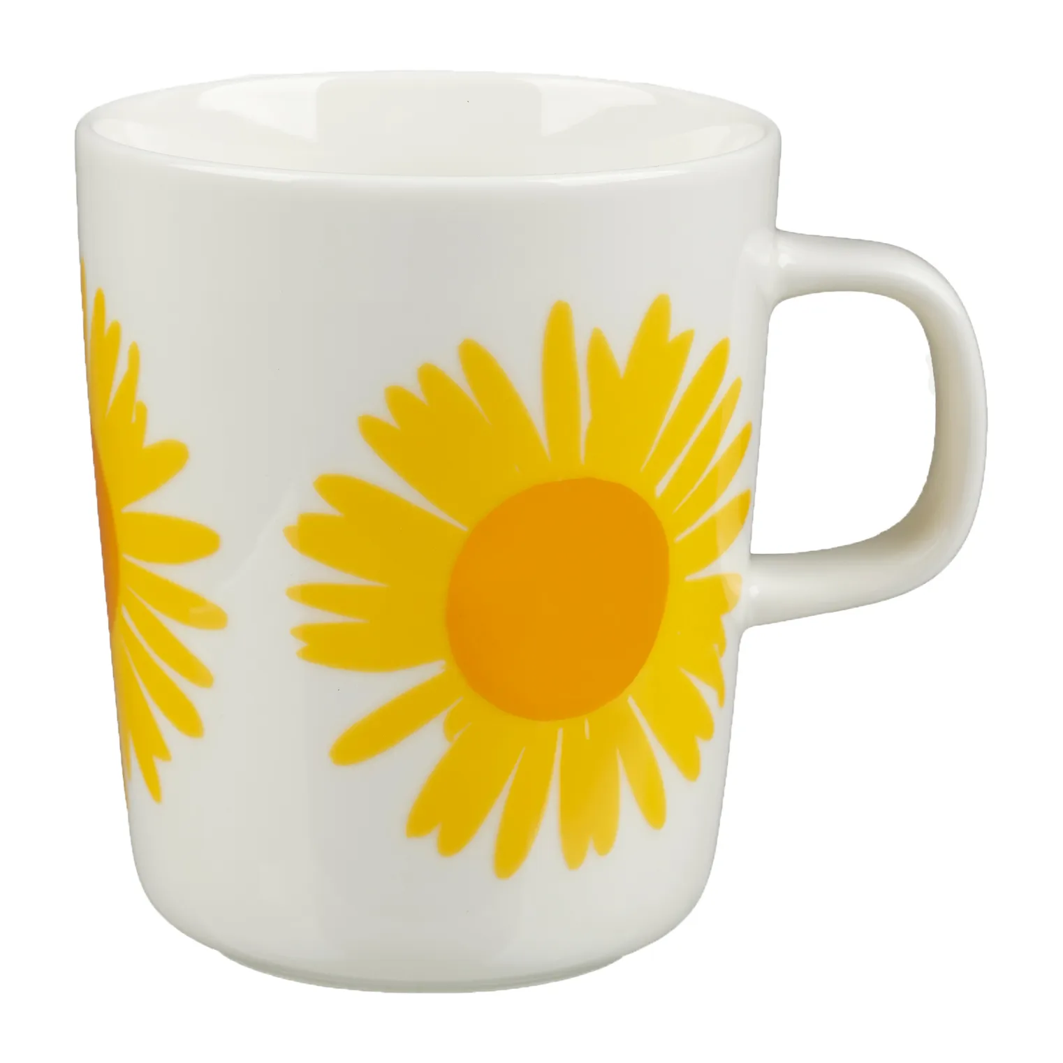 Auringonkukka mok 25 cl, Geel-wit Marimekko