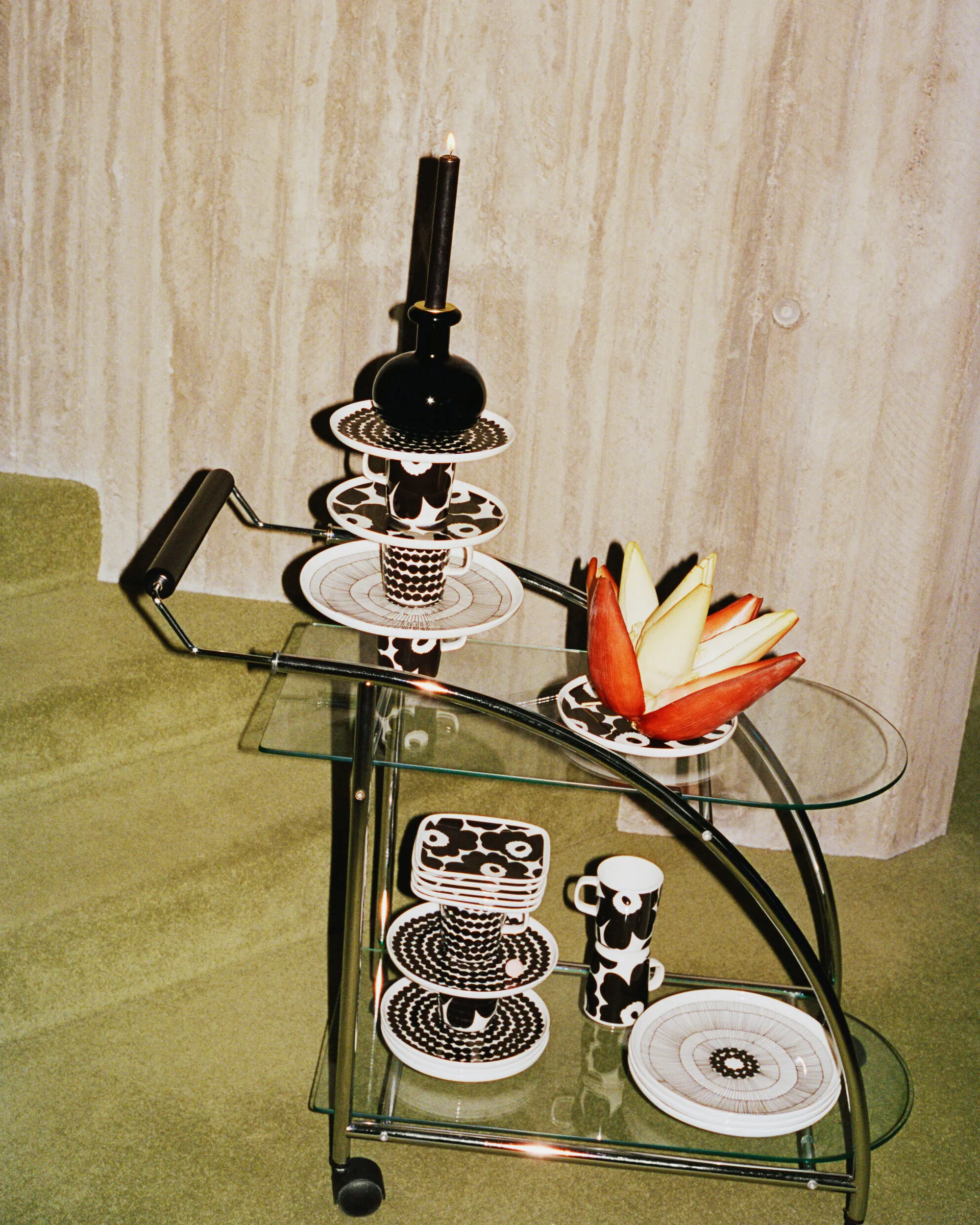 Butticula kandelaar Ø12,5 cm, Black Marimekko