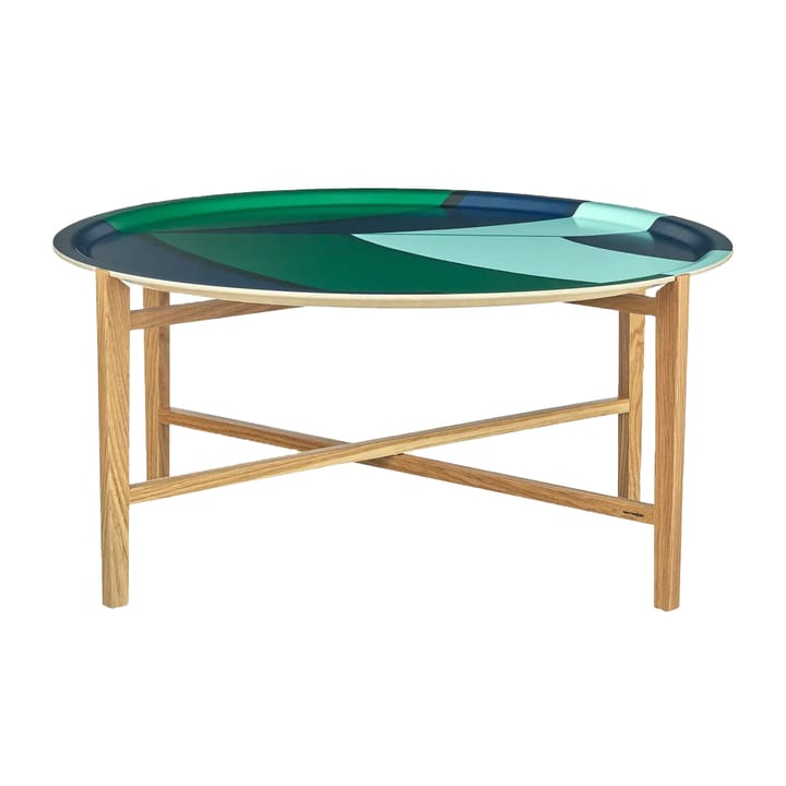 Dienbladtafel onderstel Ø65 cm, Eikenhout Marimekko