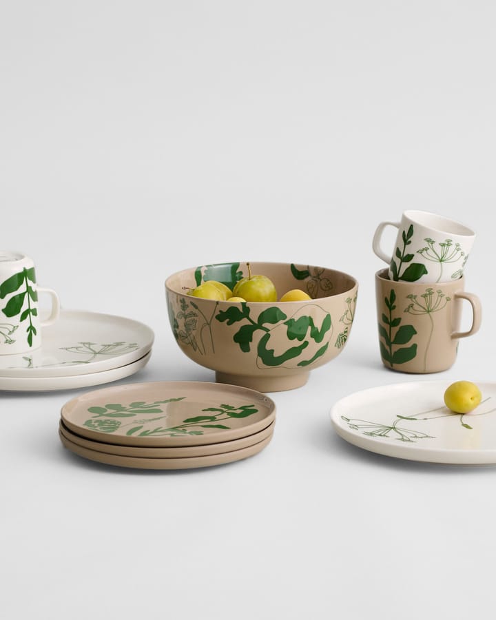 Elokuun Varjot mok 25 cl, Wit-groen-roze Marimekko