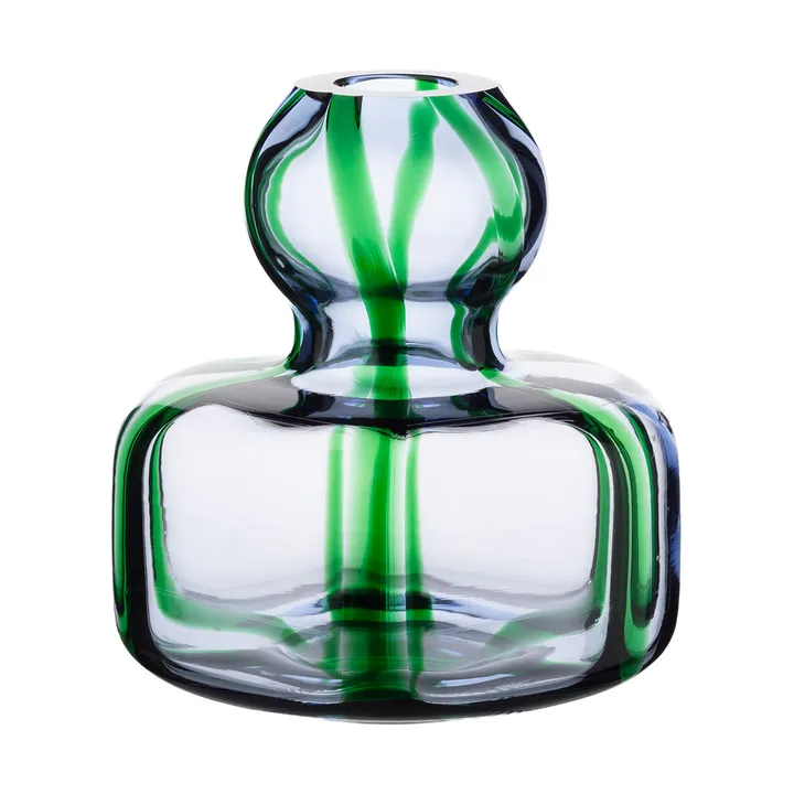 Flower vaas Ø10 cm - Light blue-green-filigree - Marimekko