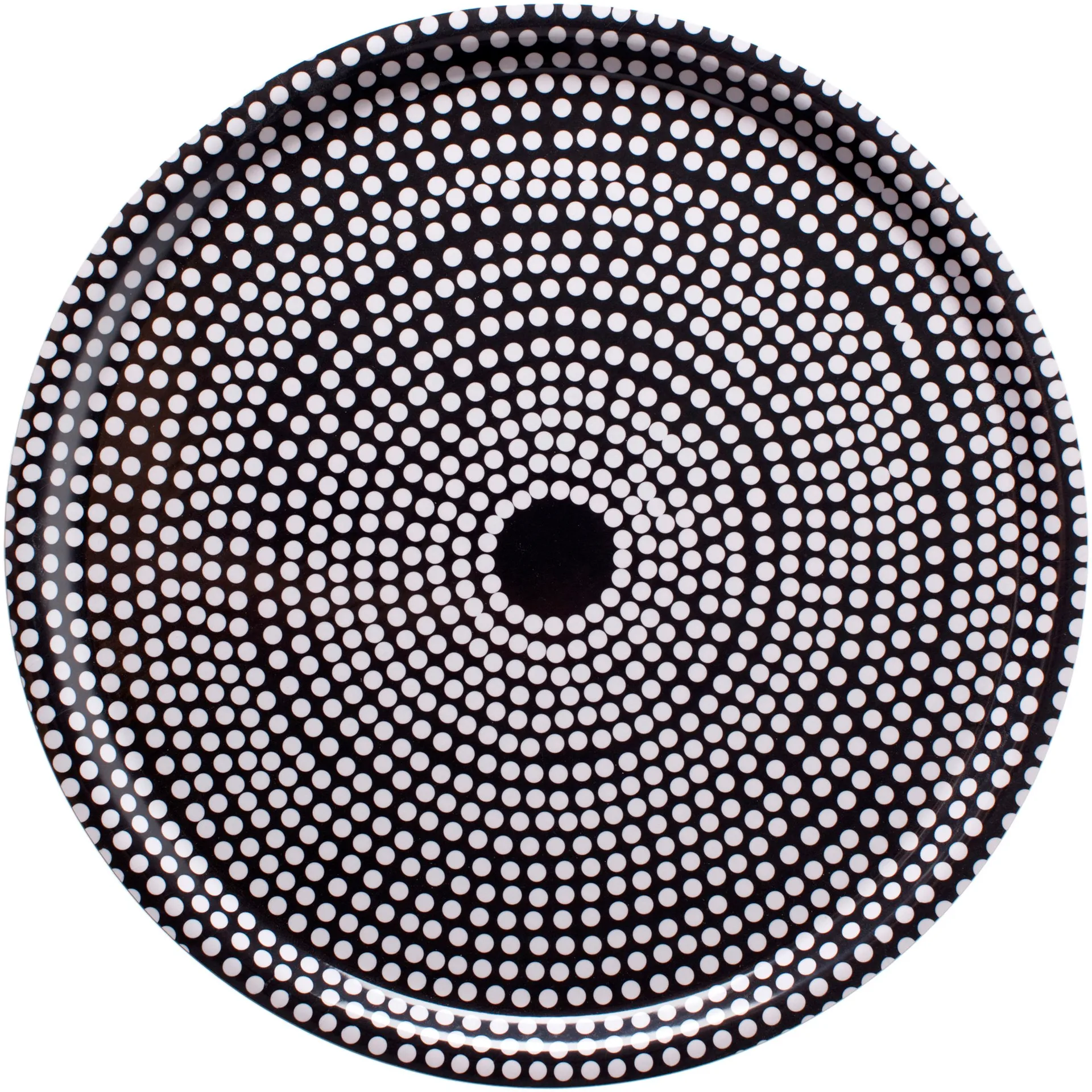Fokus dienblad rond, zwart Marimekko