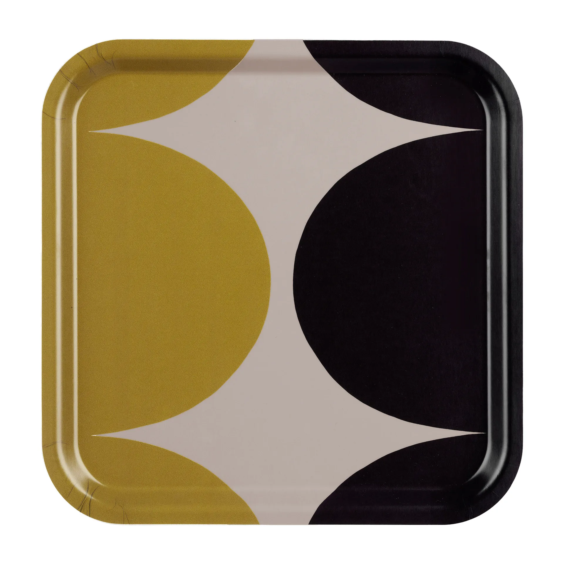 Härkä dienblad 32x32 cm, clay-coal-fall yellow Marimekko