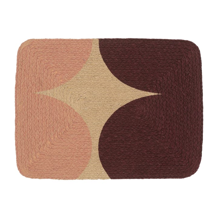 Härkä Jute placemat - Jute-burgundy-peach - Marimekko