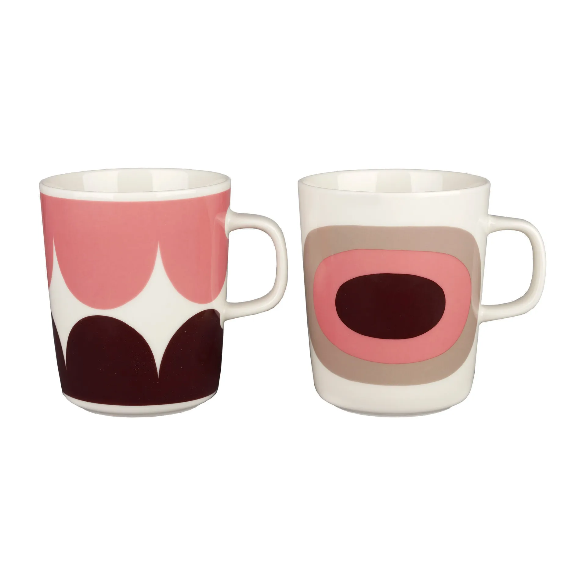 Härkä & Melooni mok 25 cl 2 pack, White-darkwine-powder-clay Marimekko
