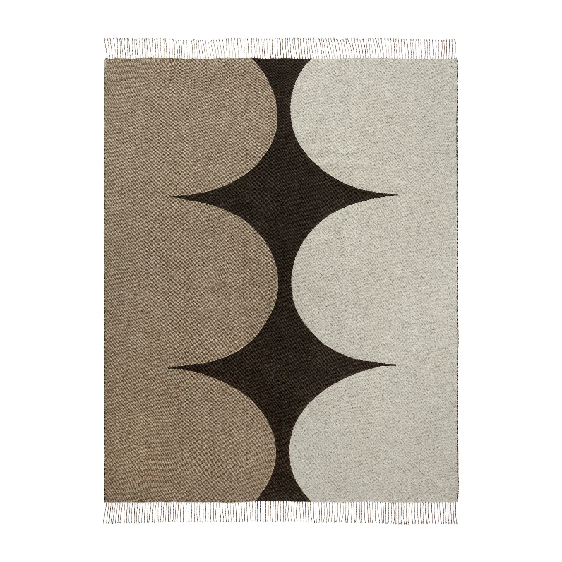 Härkä plaid 170x130 cm, zwart-bruin-beige Marimekko