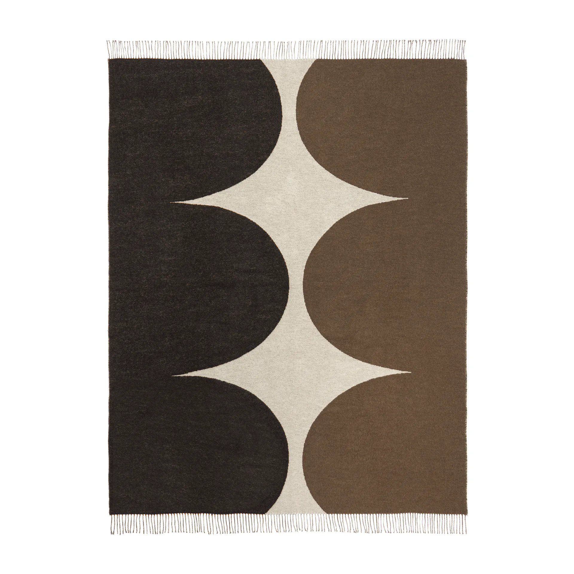 Härkä plaid 170x130 cm, zwart-bruin-beige Marimekko