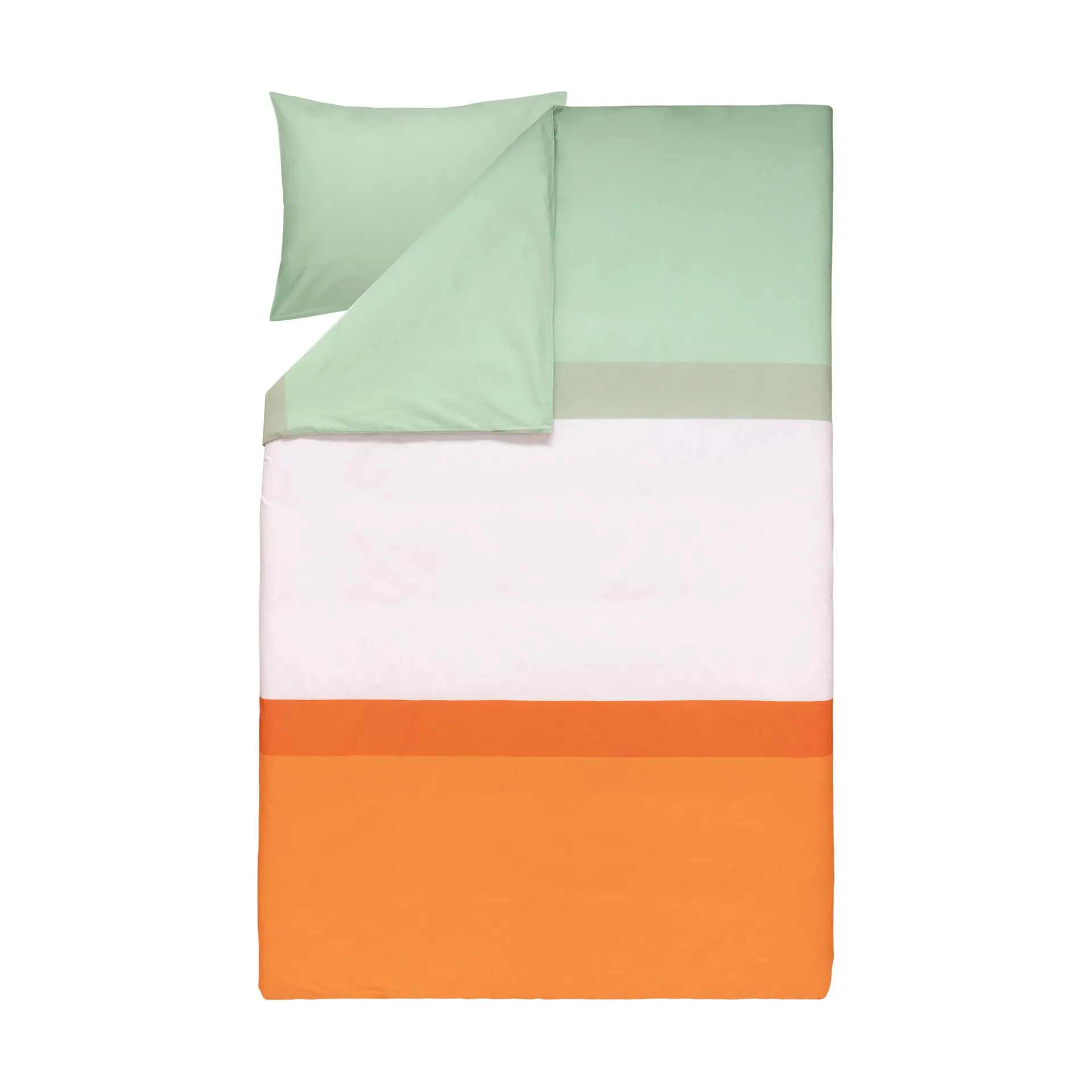 Hennika dekbedovertrekset 150x210 cm + 50x60 cm, Orange-light pink-sage Marimekko