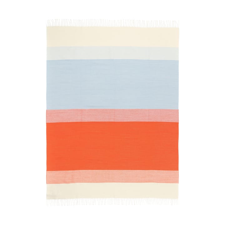 Hennika deken 120x180 cm - Orange-white-Light blue - Marimekko