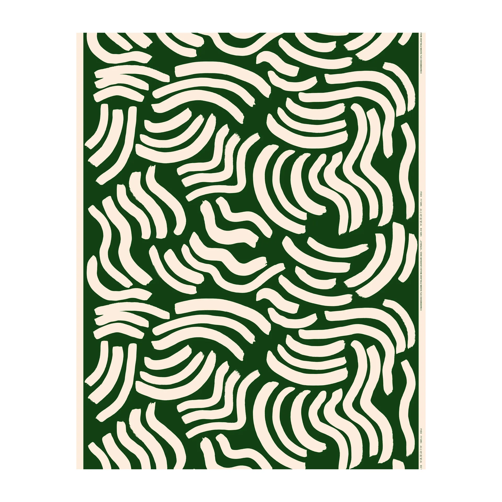 Hyräily katoenen stof, Green-cotton Marimekko